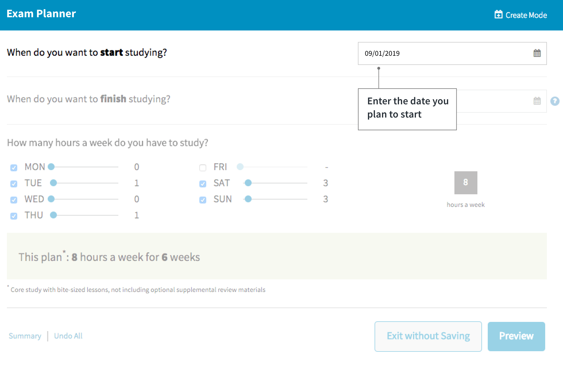 Exam Planner