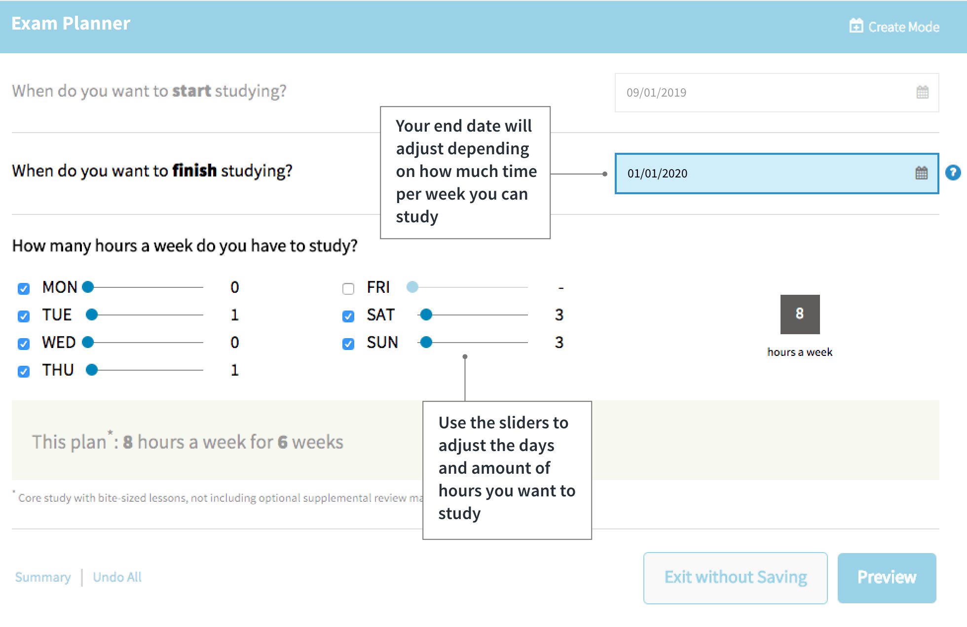 Exam Planner