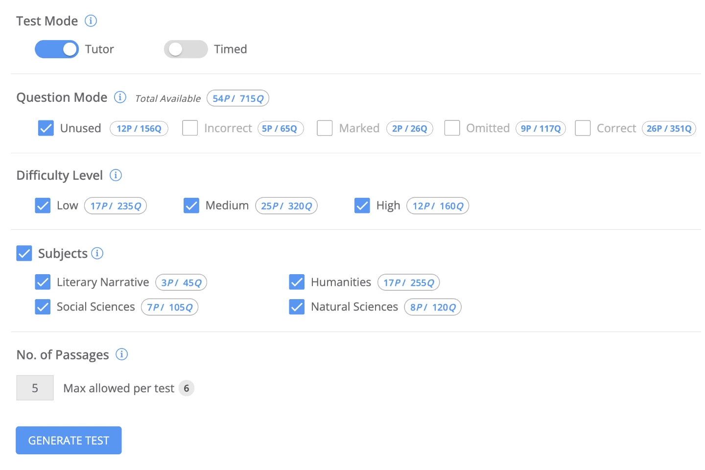 UWorld ACT English prep dashboard